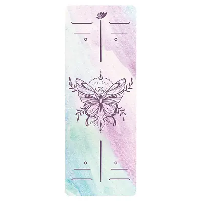 Suede-Look Rubber Yoga Mat, Non-Slip, Foldable, Thin - 11