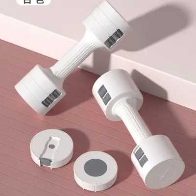 Small dumbbells, women's, rubber coated, adjustable, compact