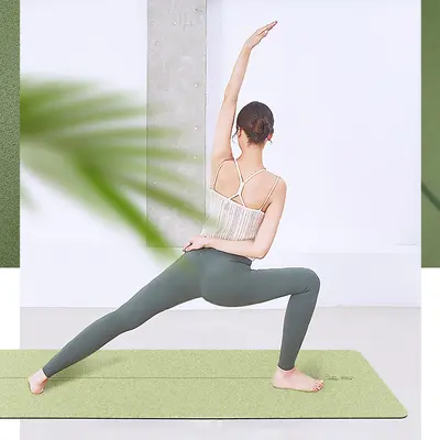 Yeni Nesil Yüksek Yoğunluklu PU Doğal Kauçuk Kaymaz Yoga Matı - 5