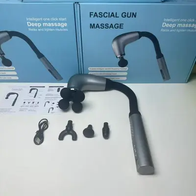 U-Shaped Hook Massage Gun, Silent Electric, LCD Display, Multi-Speed - 12