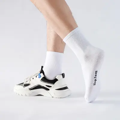 Men's Plus Size Cotton Sports Socks, Sweat-Absorbent, Breathable, Four Seasons