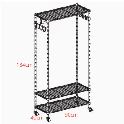 Freestanding Telescopic Clothes Drying Rack for Bedroom, Wardrobe - 12