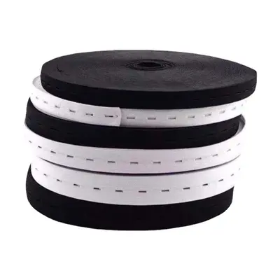 Adjustable Buttonhole Black and White Elastic Band for Children and Babies, High Elasticit - 6