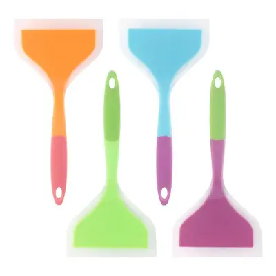 Stokta Tamagoyaki spatula yapışmaz tava özel spatula yarı şeffaf silikon kızartma spatulası geniş spatula kızartma tavası mutfak aracı