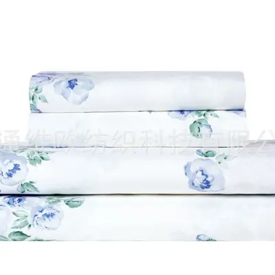 Weiou cross-border home textile Amazon eBay sheets and fitted sheets export plain printed four-piece sheet set