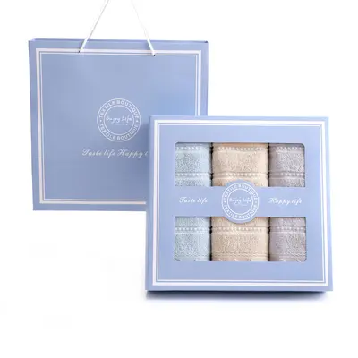 Pure cotton towel set, embroidered, dual pack, corporate gift