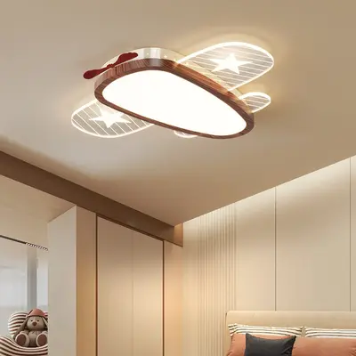 Retro Bedroom Ceiling Light, French Vintage Style, Full Spectrum Eye-Care