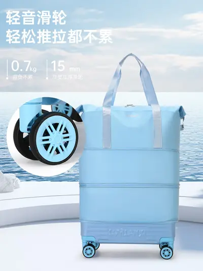 Ultra-Light Foldable Oxford Fabric Trolley Luggage 2025 - 5
