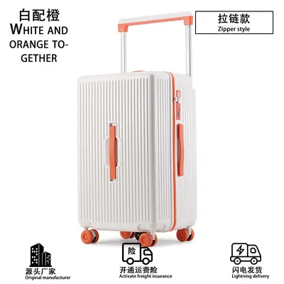 Women's Wide Trolley Luggage 20 Inch, Durable, Combination Lock - 8