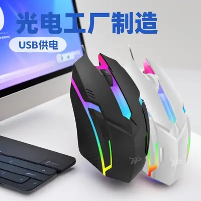 Wired USB Light-Up Gaming Mouse for Desktop and Laptop