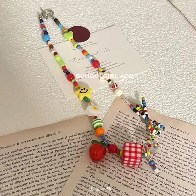 Bunte Emaille-Halskette, koreanischer Stil, Schlüsselbein-Kette - 6