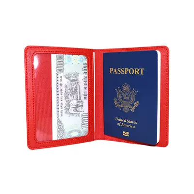 PU Passport Cover Set with Luggage Tag and Ticket Holder, Solid Color, Customizable with L