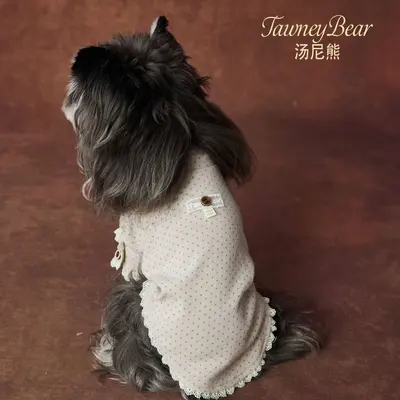 Hundekleidung Herbst/Winter, Punkte-Spitze mit Knöpfen, Unterziehshirt