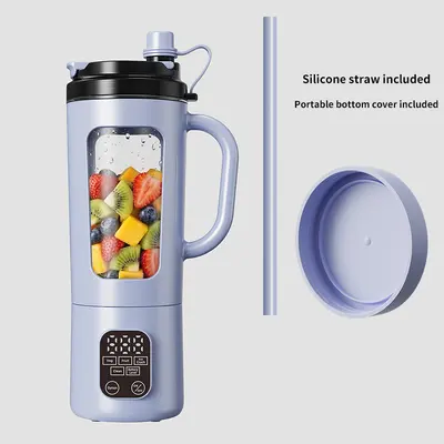 Tragbarer Entsafter mit Touchscreen-Display, USB-Ladung, tragbarer Smoothie-Mixer für Zuhause, 8-Messer-Schneidwerk, Eiskrusher-Funktion - 9