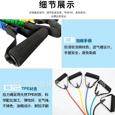Single-Arm Chest Expander Resistance Rope Back and Strength Training