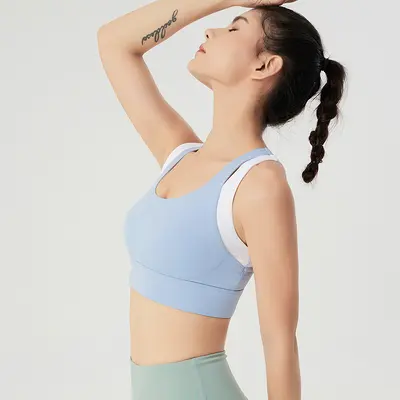 Women's Running Sports Bra, Shockproof, One-Piece, Plus Size