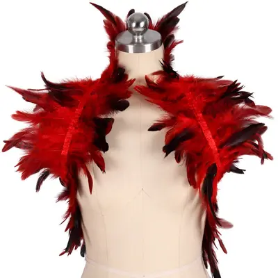 Sexy Feather Cape with Tie Straps for Party and Festival Costume - 8