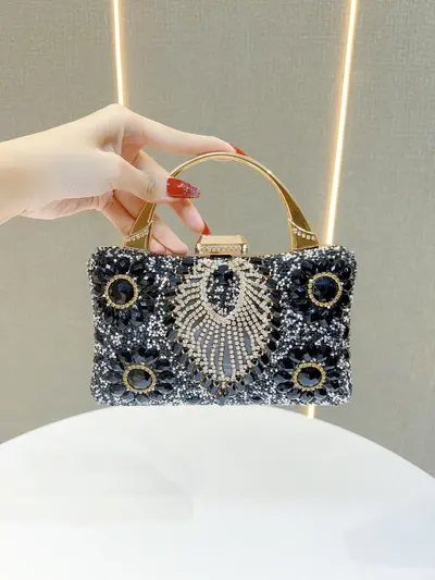 Diamantbesetzte Damen-Abendtasche für Hochzeiten und Feiern