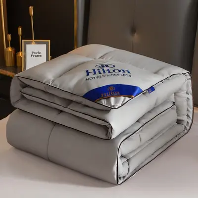 Hilton Daunen-Bettdecke Klasse A, vollständige Baumwolle, Federschutzbettuch, Daunenbettdecke, verdickt, reine Baumwolle, Winterdecke, Ganzjahresdecke, Geschenkdecke, Bettdeckenkern - 3