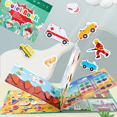 Kinder-Frühförderung Stille Aufkleberbuch mit Bastelmaterial-Set - 3