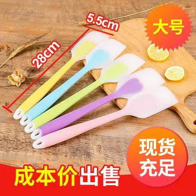FDA semi-transparent large scraper integrated silicone scraper heat-resistant cake spatula kitchen baking tool