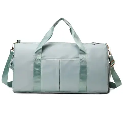Sport bag with logo, travel bag, large-capacity yoga bag, swimming bag with shoe compartment, wet and dry separation feature, business travel luggage bag - 7