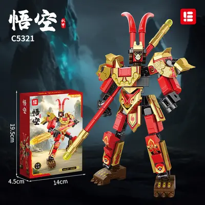 Wukong Batı Seyahati mecha figür, yapı blok seti, 1 adet - 7