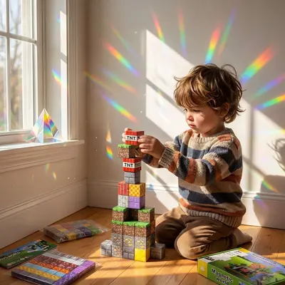 Magnetic building blocks with strong magnets, large pieces