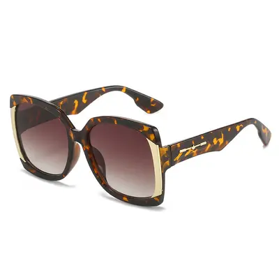 Large-Frame Sunglasses, Contrast Colour, Women's - 9