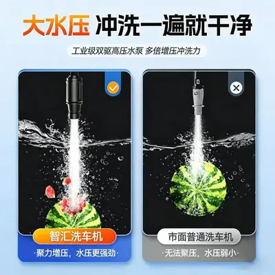 家用高压洗车水枪大功率充电式无线锂电洗车机便携刷车泵洗车神器