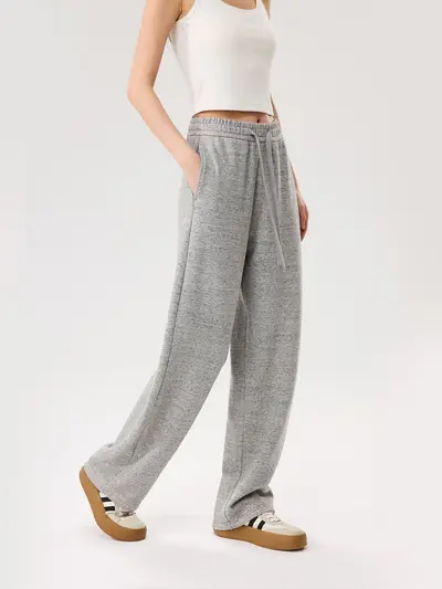 Women's Winter Casual Pants, Drawstring, Thick and Warm, Loose Fit