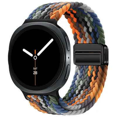 Nylon Woven Loop Strap with Magnetic Clasp for Samsung Watch8 - 11