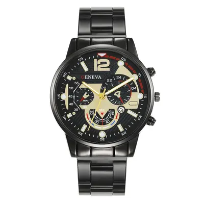 Cross-border popular men's quartz watch calendar steel band watch men's fashion sports luminous pointer watch - 11
