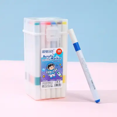Akrilik marker seti çocuklar için, katlanabilir renkler - 9