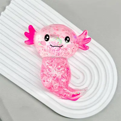 Colorful Malt Sugar Axolotl Squishy, Slow Rebound Stress Relief Animal Toy