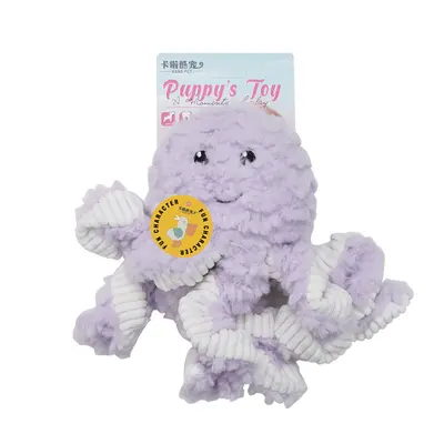 Squeaky Rabbit Fur Plush Dog Toy for Medium and Large Dogs - 11