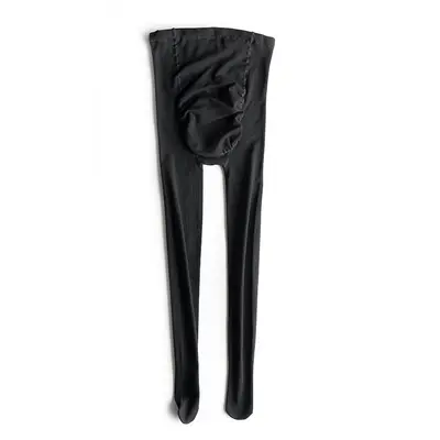 Fleece-Lined Maternity Tights with Adjustable Belly Support - 7