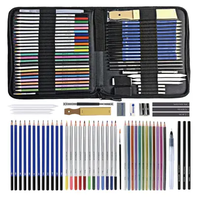Farbstift-Set mit Skizzen- und Malwerkzeugen - 13