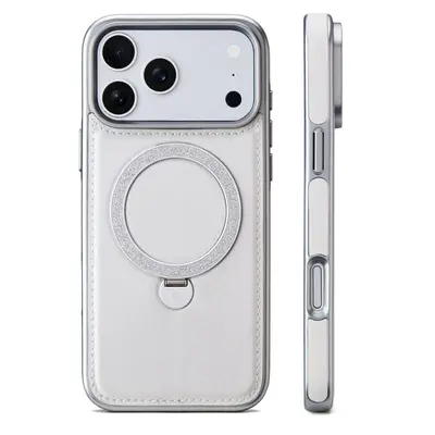 Apple iPhone 18 Pro Max Lederhülle mit magnetischem Drehständer - 9