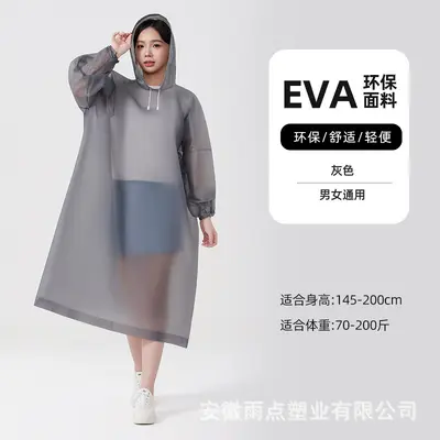 EVA Jacket-Style Raincoat for Adults, Portable - 12