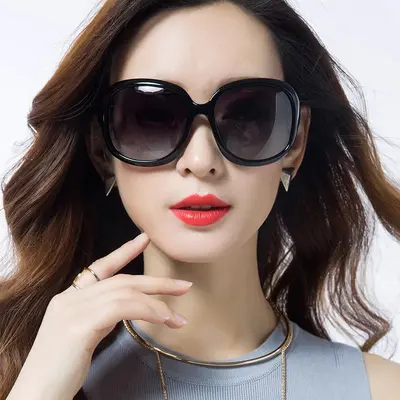 Women's Polarized Sunglasses, Large Frame, Anti-UV, HD - 1