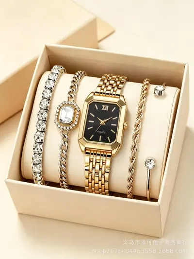 Women's Fashion Bracelet Watch, Quartz, Rhinestone - 7