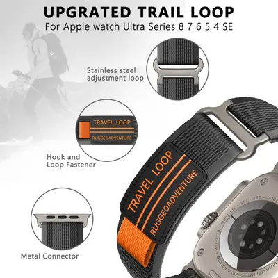 For Apple Watch 789 ultra2 iwatch S11/12 Modified Wild Trail Watch Band