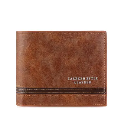 Men's Tri-Fold Wallet with Multiple Card Slots and Coin Pocket - 9