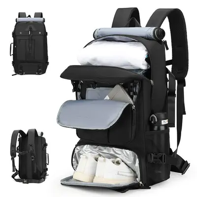 Neue super große Kapazität Rucksack Herren Outdoor erweiterbar Reise Kabinengröße Rucksack Reise großer Gepäckrucksack