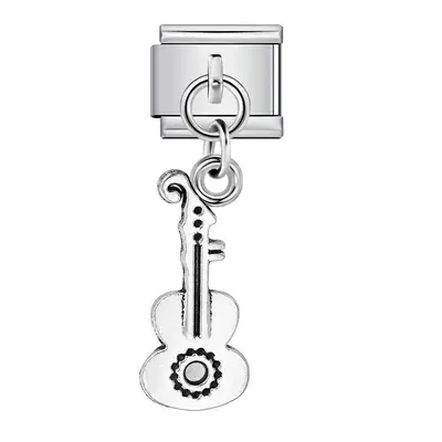 Musical instrument charm bracelet, Italian modular DIY style - 10