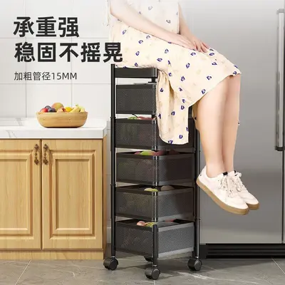 Kitchen cabinet shelf system with rotating compartments, spice and bowl storage - 2