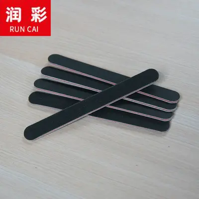Nail File, Straight, 17.8 x 1.9 x 0.4 cm, Black Sand