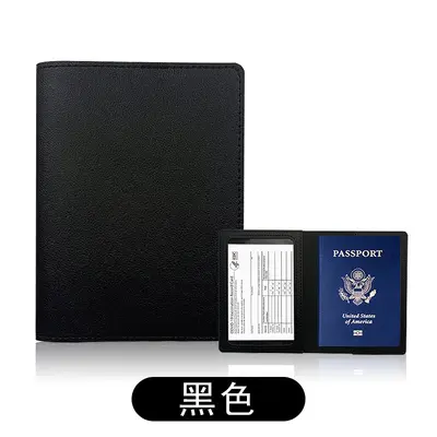 跨境现货加厚pu皮革护照本保护套皮质可定LOGO证件护照夹护照包 - 9