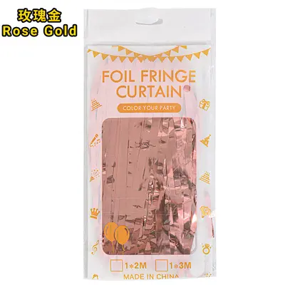 1x2 m Shiny Gold Tassel Party Backdrop Rain Curtain - 13
